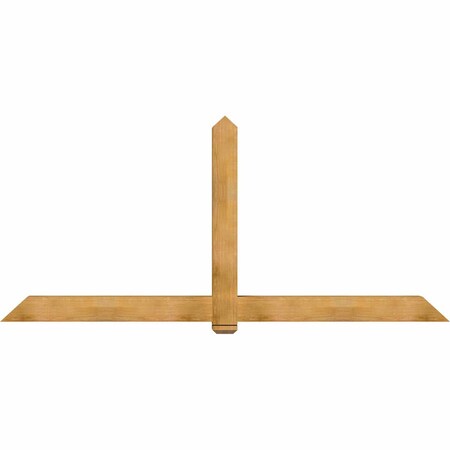 Ekena Millwork Eugene Rough Sawn Timber Gable Bracket, Western Red Cedar, 108"W x 49"H x 6"D x 6"F, 11/12 Pitch GBW108X49X0606EUG00RWR